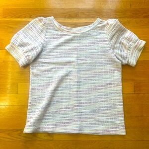 LOFT Boucle Puff Sleeve Top